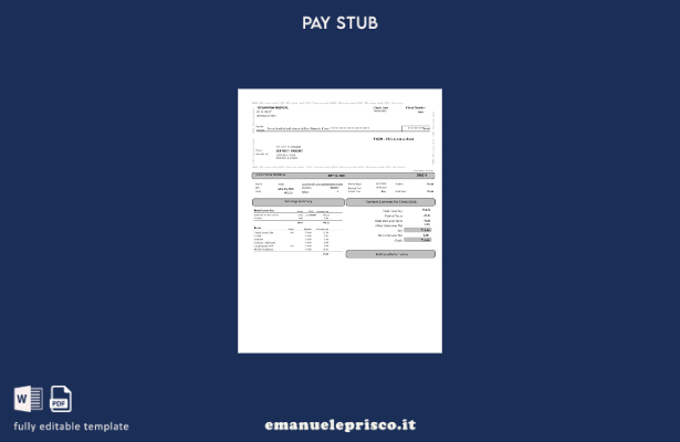 modello di busta paga Oceanview Medical in stile verificato